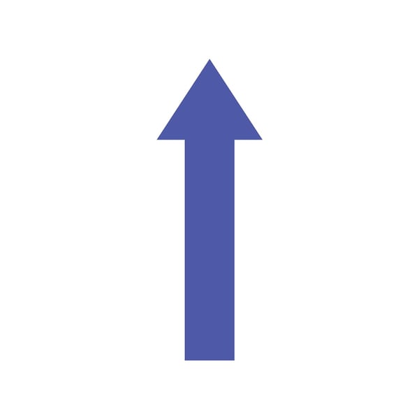 5S Supplies 5S Corner Markers, 3 1/2 in W., 10 in L., 0.003 in Thickness, 25 PK VSA-SQUARE-BLUE - main